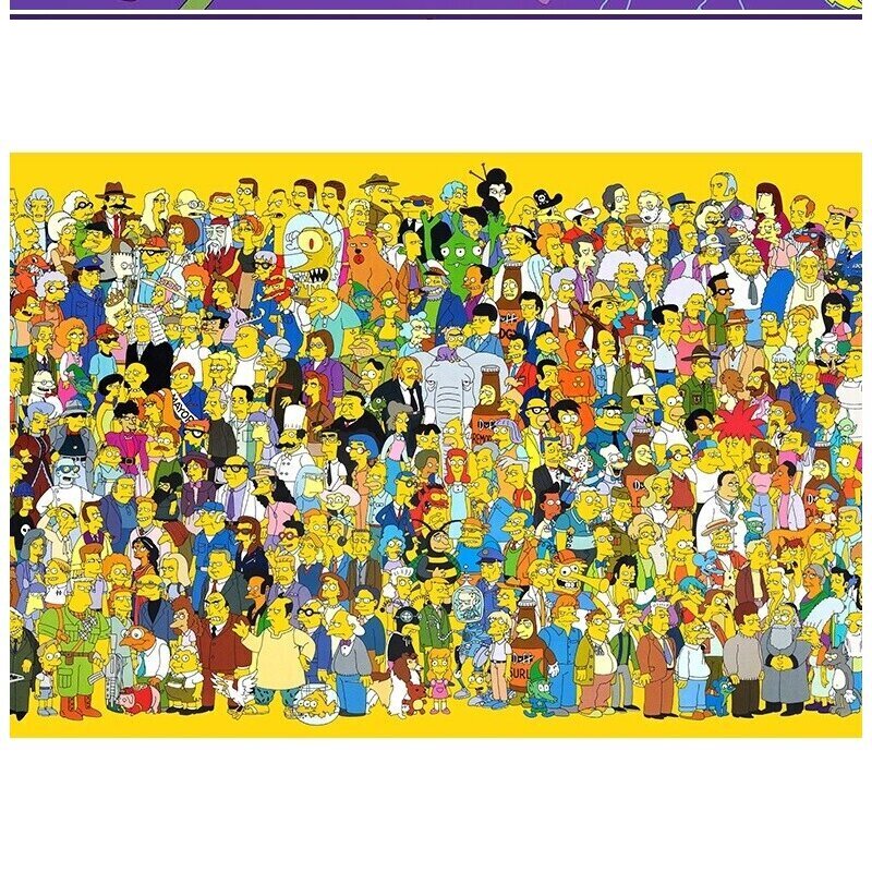 辛普森一家木质拼图1000片动漫周边1500成人高难度儿童玩具 300片木质辛普森004高清大图