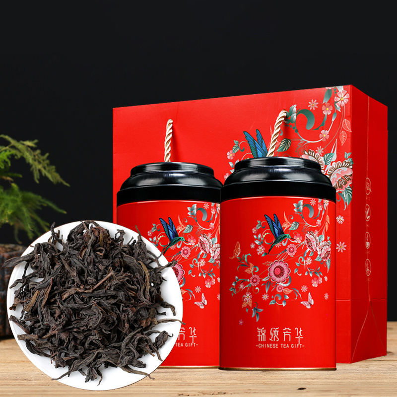 源御露(Yuan Yu Lu)武夷传统碳焙大红袍茶叶老味道红4罐400克铁罐装乌龙茶