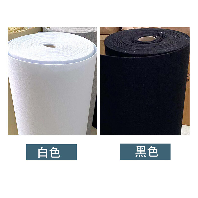 谋福 背胶自粘毛毡绒布 音箱汽车隔音无纺布墙贴[2mm黑色一米长(带背胶)]高清大图