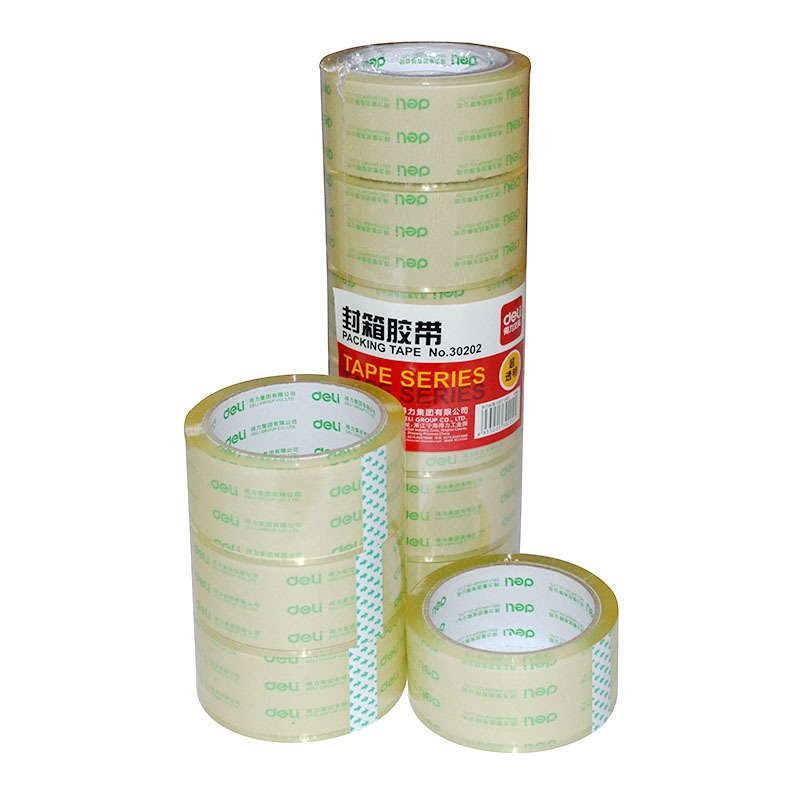 得力(deli)大卷透明封箱胶带封箱胶带宽 30202DJ点睛 高透明 48*50y 单卷