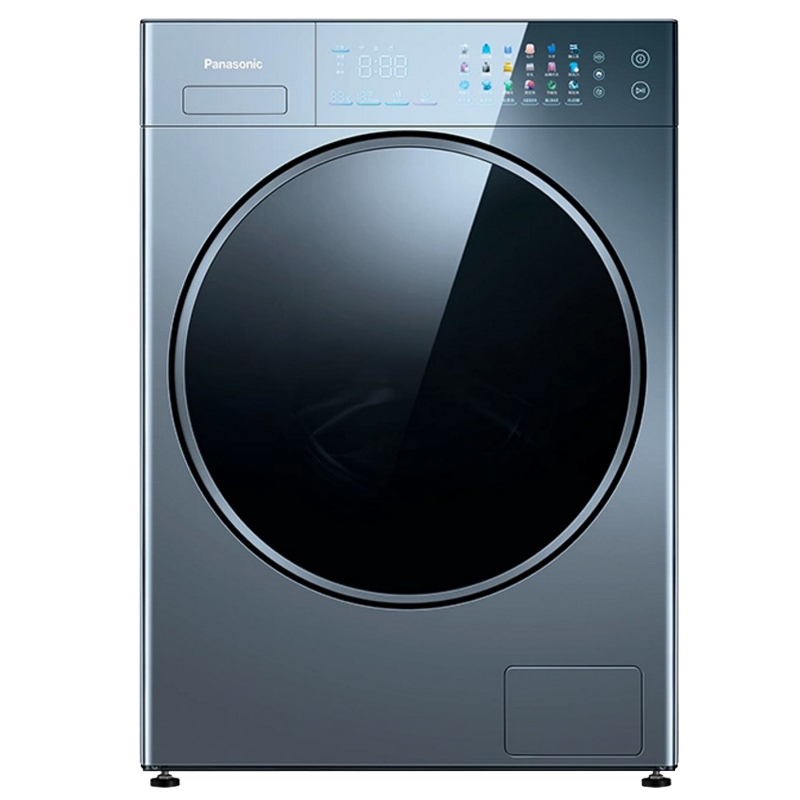 松下(Panasonic)XQG120-V290 纤境系列12公斤大容量滚筒洗衣机 水氧泡沫净 双智能投放 银河钴蓝色高清大图