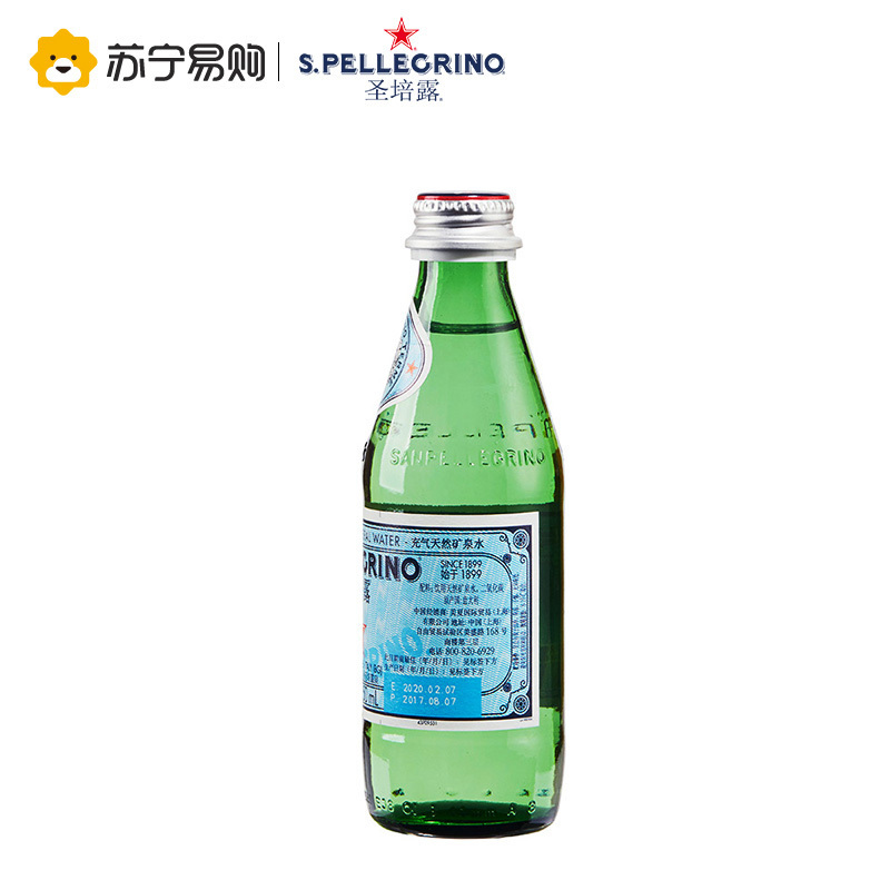 圣培露 充气天然矿泉水 250ml*24瓶 整箱