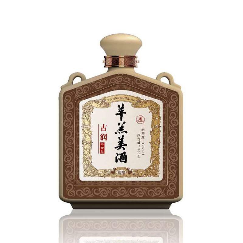 [中华特色]河北供销馆 羊羔美酒 17度古润 500ml*4瓶整箱装 半甜型黄酒礼品酒 非物质文化遗产 河北石家庄特产