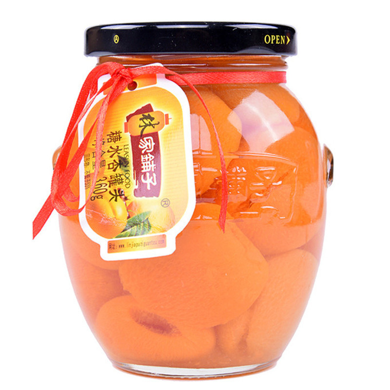 林家铺子糖水杏罐头360g罐头休闲食品水果罐头 即食 零食户外食用 沙拉 披萨烘焙辅料