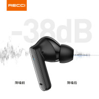 RECCI锐思REP-W88蓝牙耳机ANC降噪入耳式双唛ENC高清通话商务小巧透亮无线耳机通用 珠光白