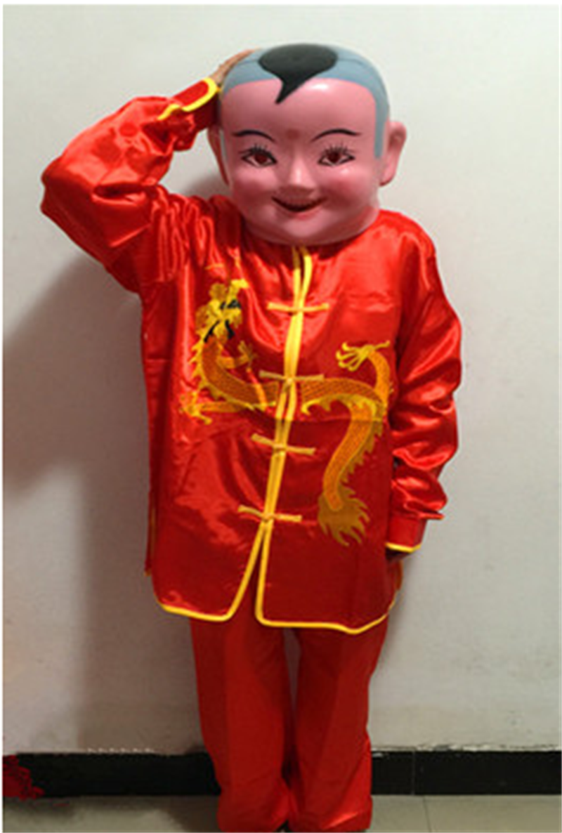 递乐(dile)朔料大头娃娃头套面具头套秧歌舞龙舞狮道具民间喜庆用品