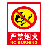 奥田雨 PVC墙贴 安全标识牌标志牌 国标警告警示牌提示牌严禁烟火23.5×33cm 5个