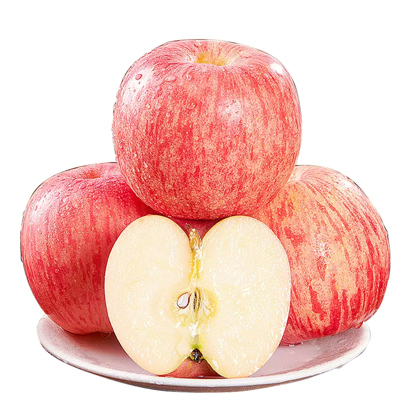 [熊猫鸟]烟台红富士苹果 净重8.5斤 中果 23-28个 箱装 当季 新鲜水果