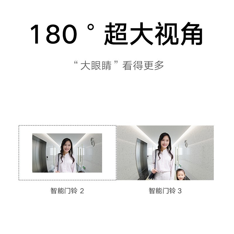 [官方旗舰店]小米智能门铃3 2K分辨率 180°超大视野 门前异动通知 远程实时查看 小米智能门铃3