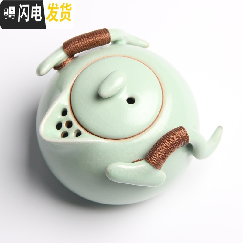 三维工匠侧把陶瓷功夫茶具开片汝瓷单壶大手抓壶手抓壶
