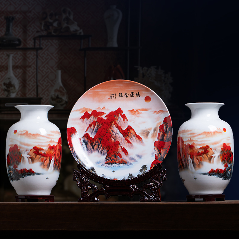 景胜 陶瓷摆件三件套