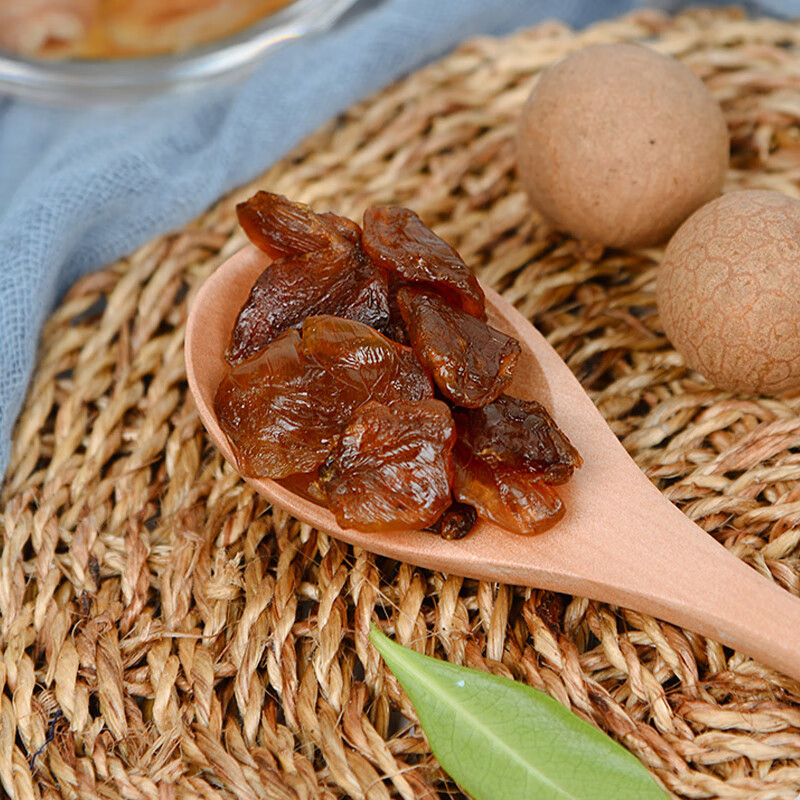 绿帝桂圆肉肉厚软糯香甜回味果味浓郁味美甘甜干度适中无核软韧200g高清大图