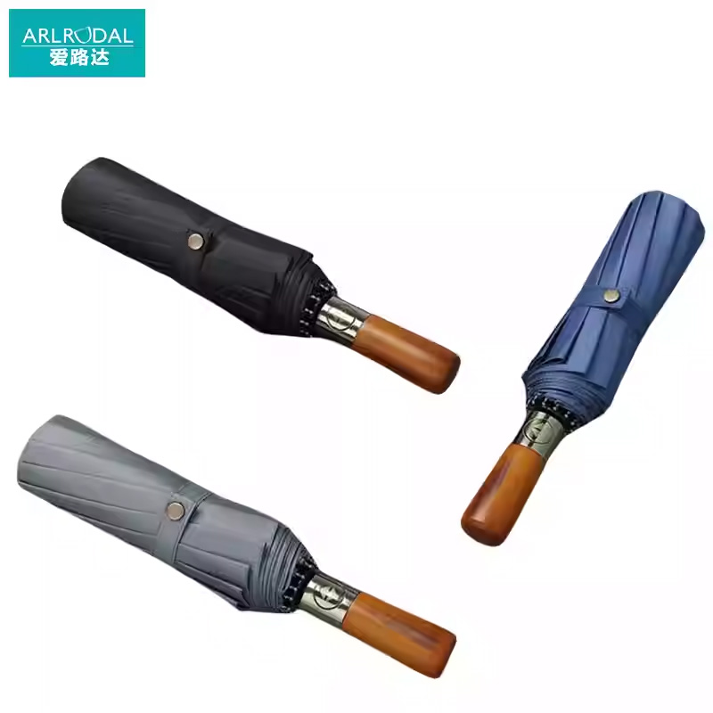 爱路达 商务雨伞三折自动伞+伞袋12骨 ALT9/把高清大图