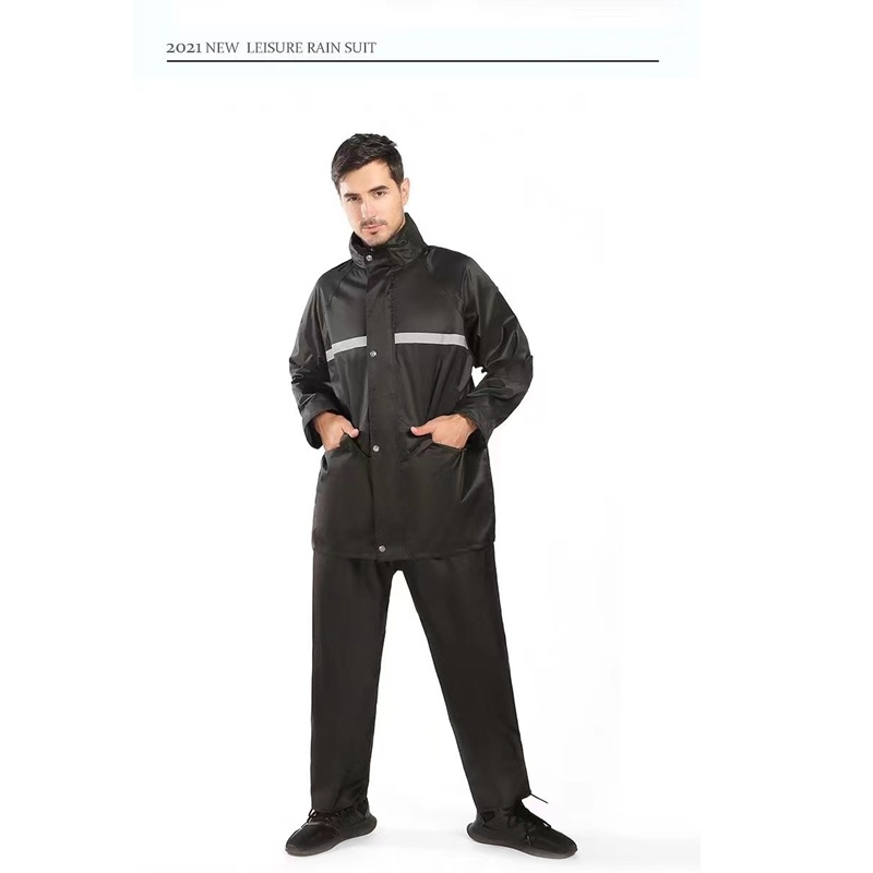 春亚纺雨衣雨裤套装防暴雨全身分体男女户外骑行外卖劳保工地雨衣高清大图