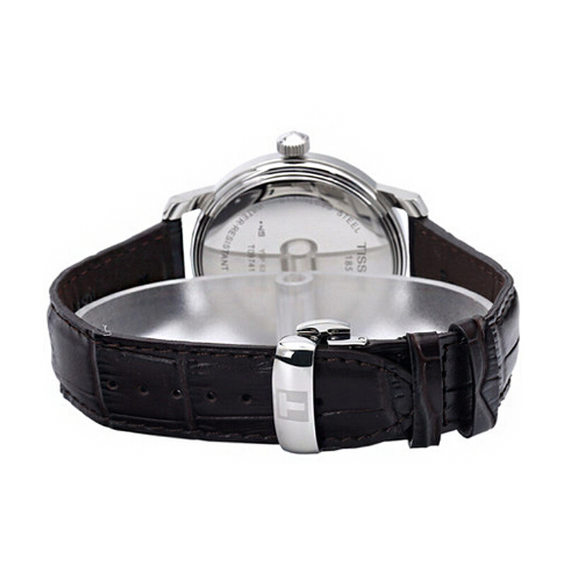 瑞士(TISSOT)天梭手表 港湾系列 银盘皮革表带 石英表男士 T097.410.11.038.00