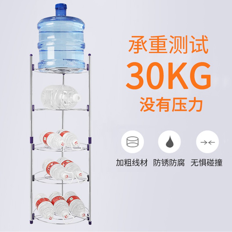 放锅架子厨房置物架用品锅具收纳架锅架多层落地三角转角台面家用收纳层架 三维工匠高清大图