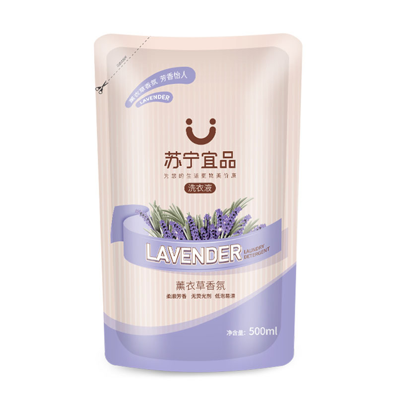 苏宁宜品薰衣草香型洗衣液500ML*2袋高清大图