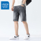 真维斯牛仔短裤男夏季薄款宽松潮流五分裤中裤休闲百搭潮牌短裤男