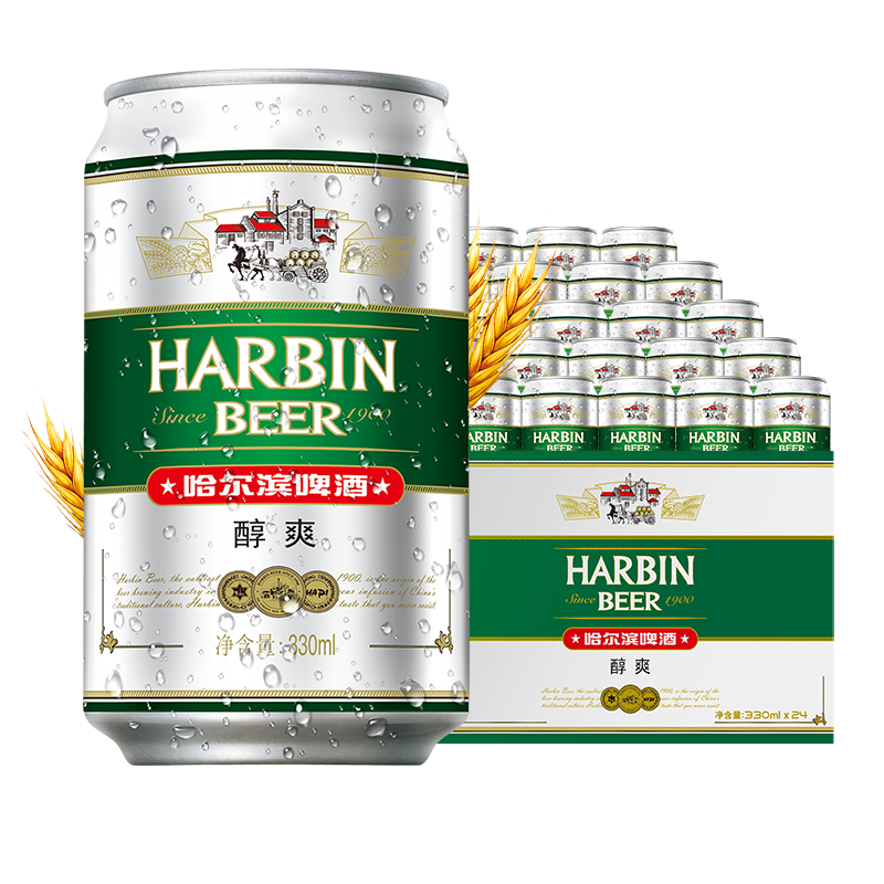 HarbinBeer/哈尔滨啤酒 醇爽330ml*24听