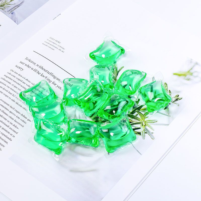 洗衣服除菌除凝珠香水型护理球液工厂直销洗衣螨留香珠持久香味|清新果香味[绿色] 100粒盒装