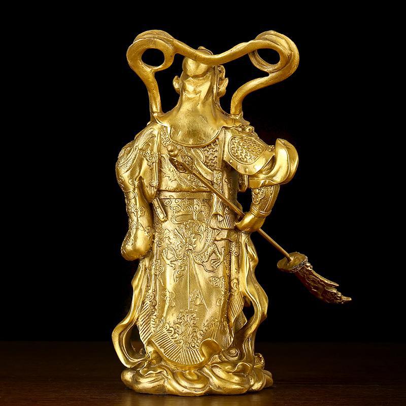 美帮汇铜关公摆件关羽武神像爷铜关公像伽蓝菩萨佛像高清大图