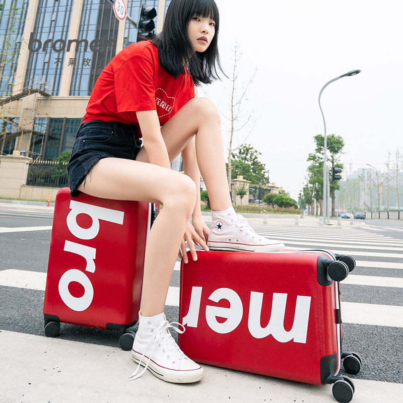不莱玫热卖bro时尚潮酷密码旅行箱登机箱行李箱拉杆箱女