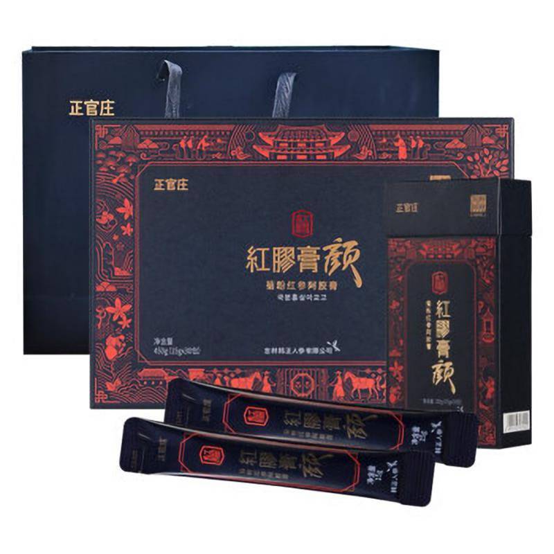 正官庄 携手东阿阿胶红胶膏颜 菊粉红参东阿阿胶膏 450g(15g*30包)