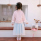 咭木咭木（JIMU JIMU）儿童古装连衣裙女童汉服2020拜年服超仙唐装宝宝长袖传统刺绣套装