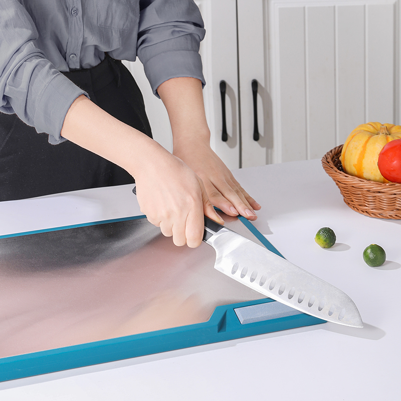 康巴赫不锈钢砧板切菜加厚案板自带磨刀石双面菜板 磨刀石款高清大图