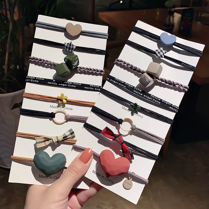 8件套韩版红少女迷你白色珍珠花朵夹刘海小卡子边夹卡韩国头饰品