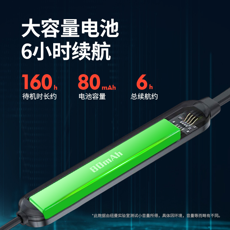 纽曼C10 黑色 无线蓝牙耳机运动跑步 迷你 健身挂脖耳塞入耳式双耳超长待机 vivo华为苹果oppo安卓挂耳男女生通用
