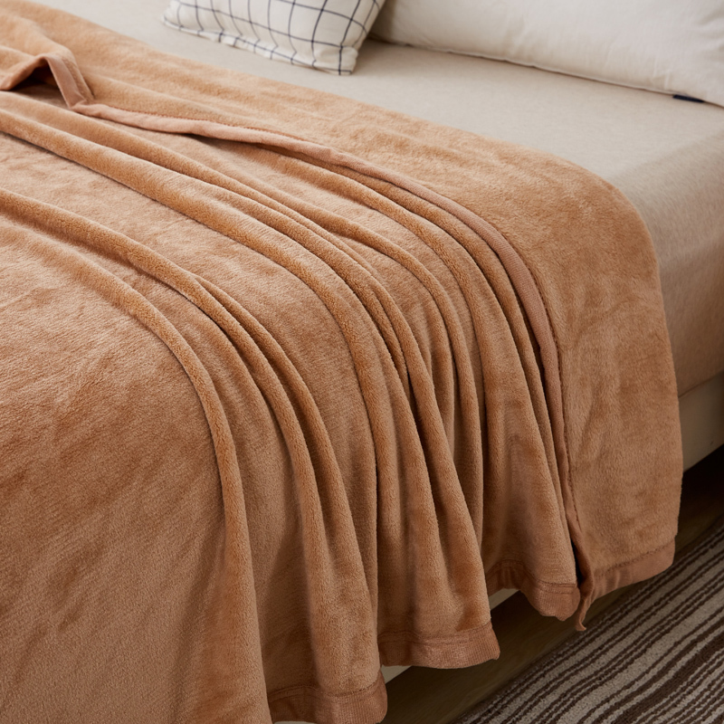 丽馨家纺毛毯纯色简约