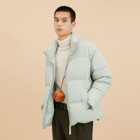 【一件5.5折券后参考价：657】GXG男装2020年冬季绿色立领羽绒服#10B11100710