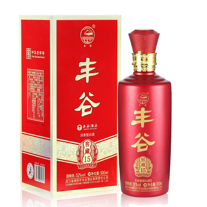 丰谷窖藏15浓香型白酒52度500ml6瓶整箱