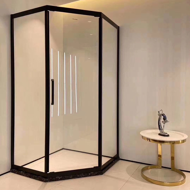 古达定制钻石型淋浴房移门双开卫生间干湿分离隔断浴室玻璃推拉不锈钢