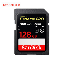 闪迪(SanDisk)128GB SD存储卡 300MB/s 至尊超速卡 4K高速 佳能 尼康 索尼单反相机 微单内存卡