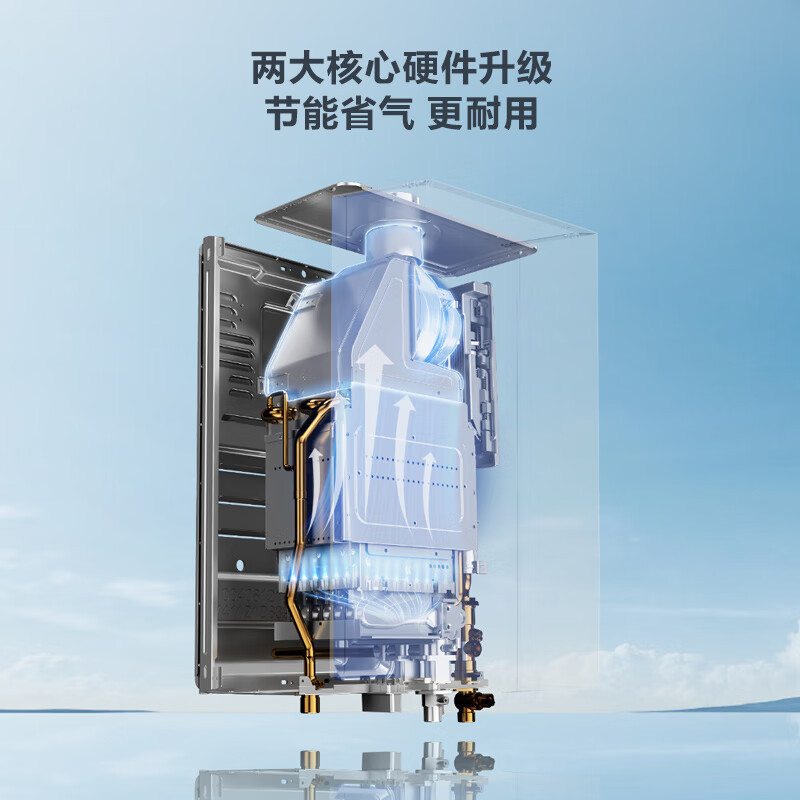 海尔 JSQ30-16ZM5DMCG 燃气热水器 16升水气双调精准恒温 天然气 二级能效高清大图