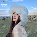 帽子女冬季2023新款显脸小加绒加厚保暖护耳帽大头围毛茸茸渔脸子
