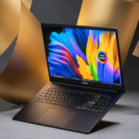 Asus/华硕 灵耀Pro16 锐龙R9-5900H 16G内存 512GB固态 RTX3050Ti OLED 2.5K屏 黑色 定制 16英寸 性能轻薄本设计师笔记本电脑