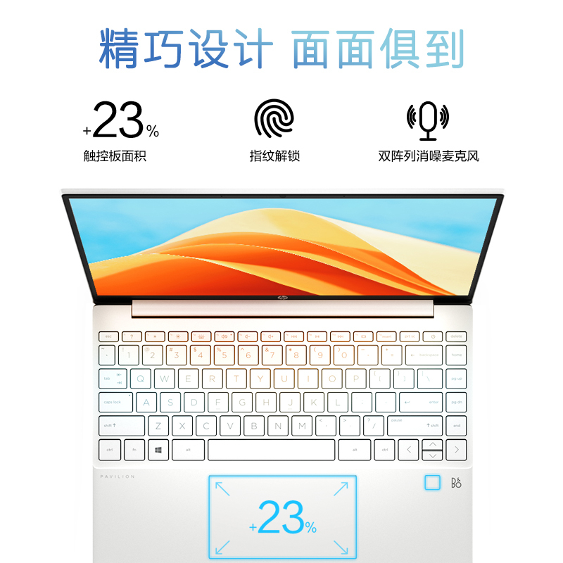 惠普(HP)星13-be1104AU笔记本电脑轻薄本星13Air学生电脑网课办公(锐龙5 5625U 16G内存 512G固态硬盘 高色域 2.5k高亮炫彩屏)陶瓷白高清大图