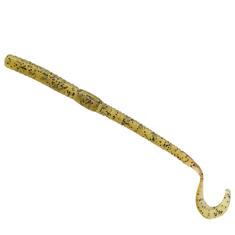BASSKING路亚软饵6条13.5cm4g卷尾面条虫鲈鱼翘嘴钓鱼假饵 6条13.5厘米4克面条虫软饵