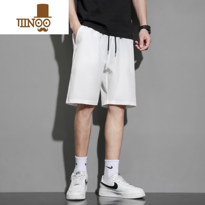 YANXU~短裤男款外穿宽松运动休闲潮牌夏季冰丝速干五丝~动X高清大图