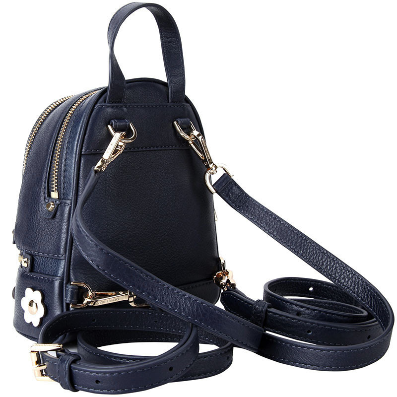 MICHAEL KORS 迈克·科尔斯 MK女包 RHEA ZIP系列深蓝色皮质女士双肩背包