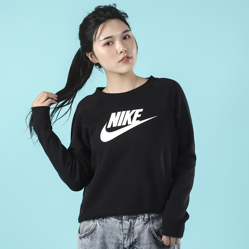 nike耐克卫衣女套头衫2022新款圆领休闲训练运动服bv4113-010