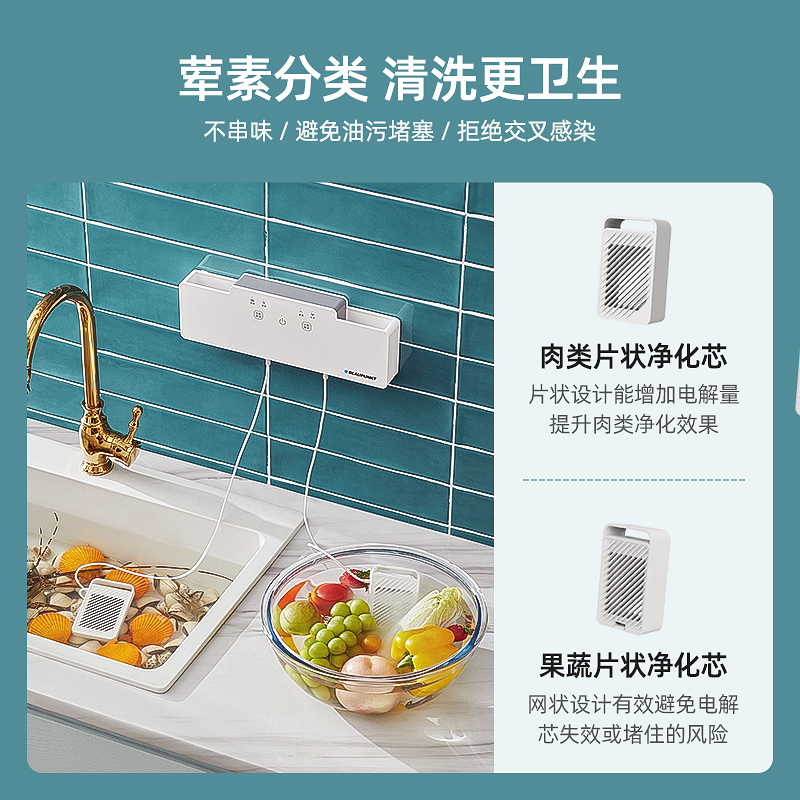 德国蓝宝(Blaupunkt)果蔬卫士壁挂式清洗机家用洗菜机全自动水果食材净化机器