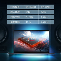 联想ThinkPad X13 13.3英寸商务轻薄便携商务办公手提笔记本电脑 AMD锐龙版六核（R5-4650U 8G 2TBSSD 指纹识别）FHD高清屏 升级