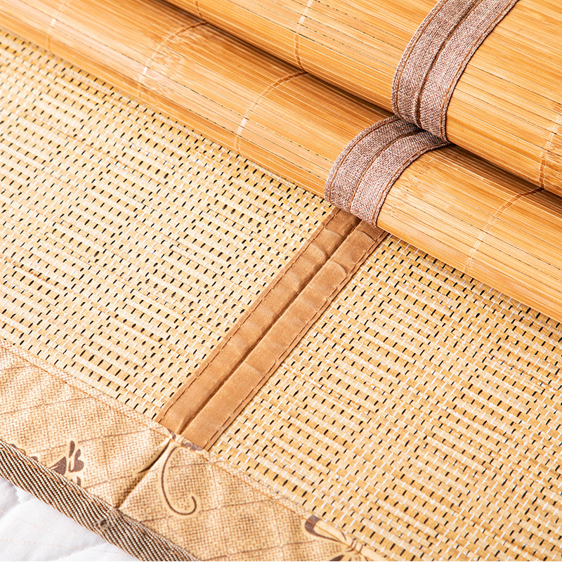 竹凉席镜面碳化竹席双面可折叠1.8米床双人藤席夏凉席夏席子