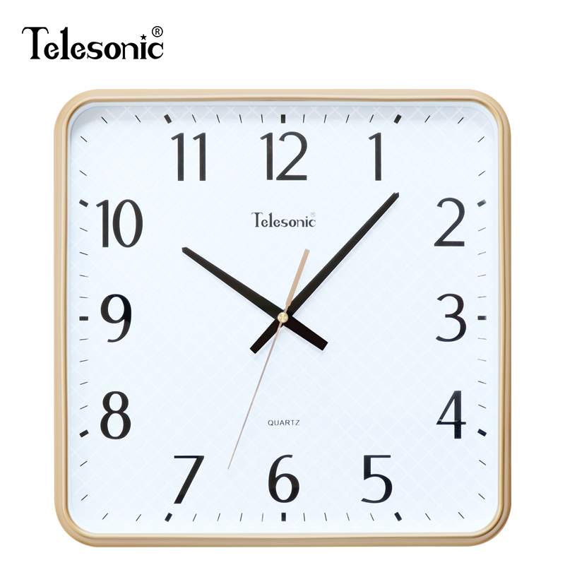 时尚方形挂钟简约客厅石英钟方盘创意现代居家卧室书房时钟表