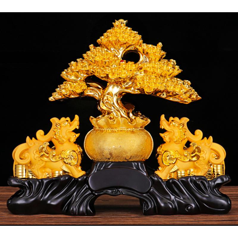 美帮汇金蟾工艺品店铺开业礼品家居貔貅摆件乔迁客厅发财树装饰高清大图