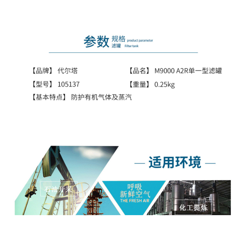 代尔塔(DELTAPLUS)105137-BN 防有机气体及蒸汽 4个/10盒/箱一箱起订 OW